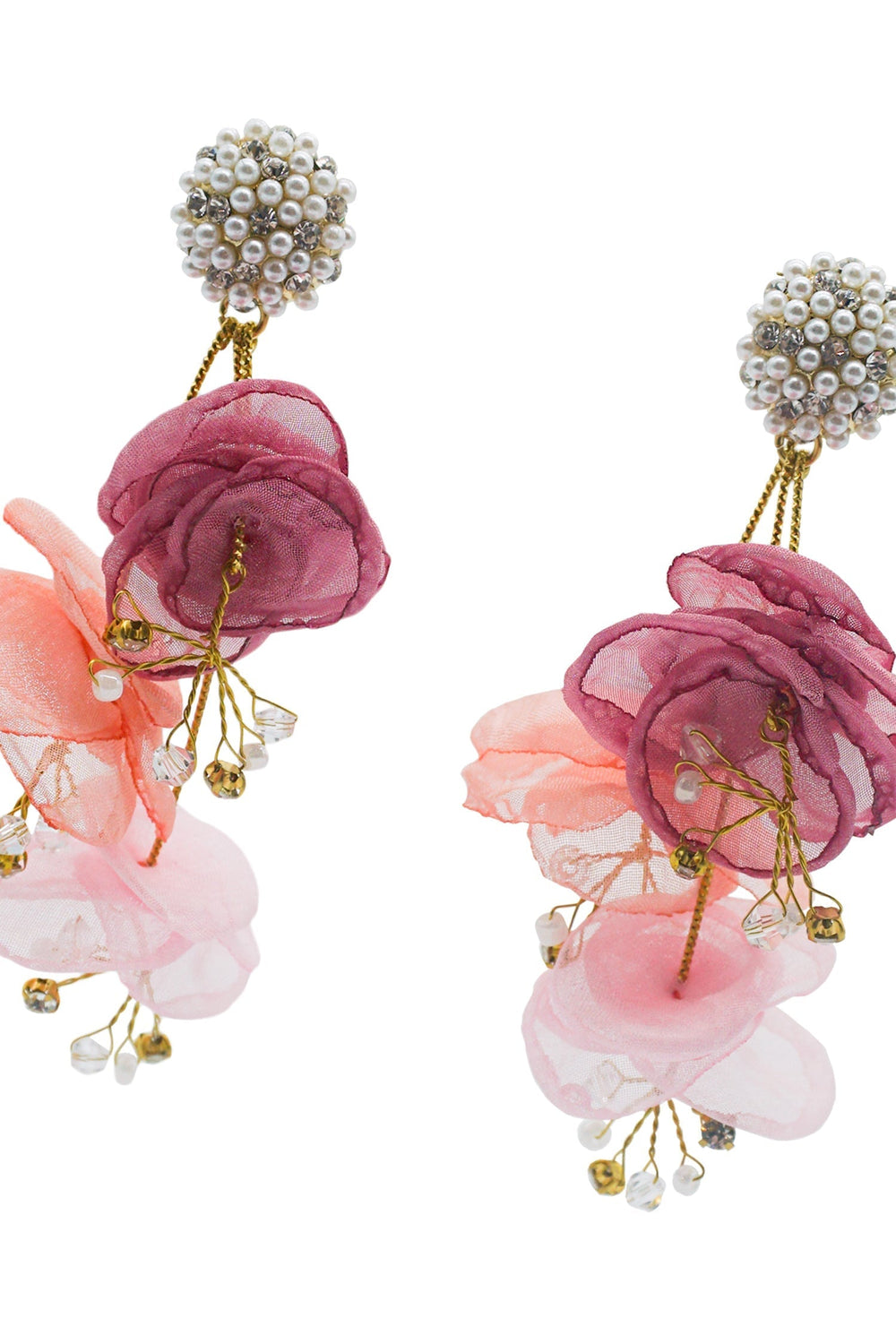 Emilita Pink Petal Earrings