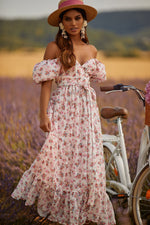 Jaida Floral Pink Maxi Dress 