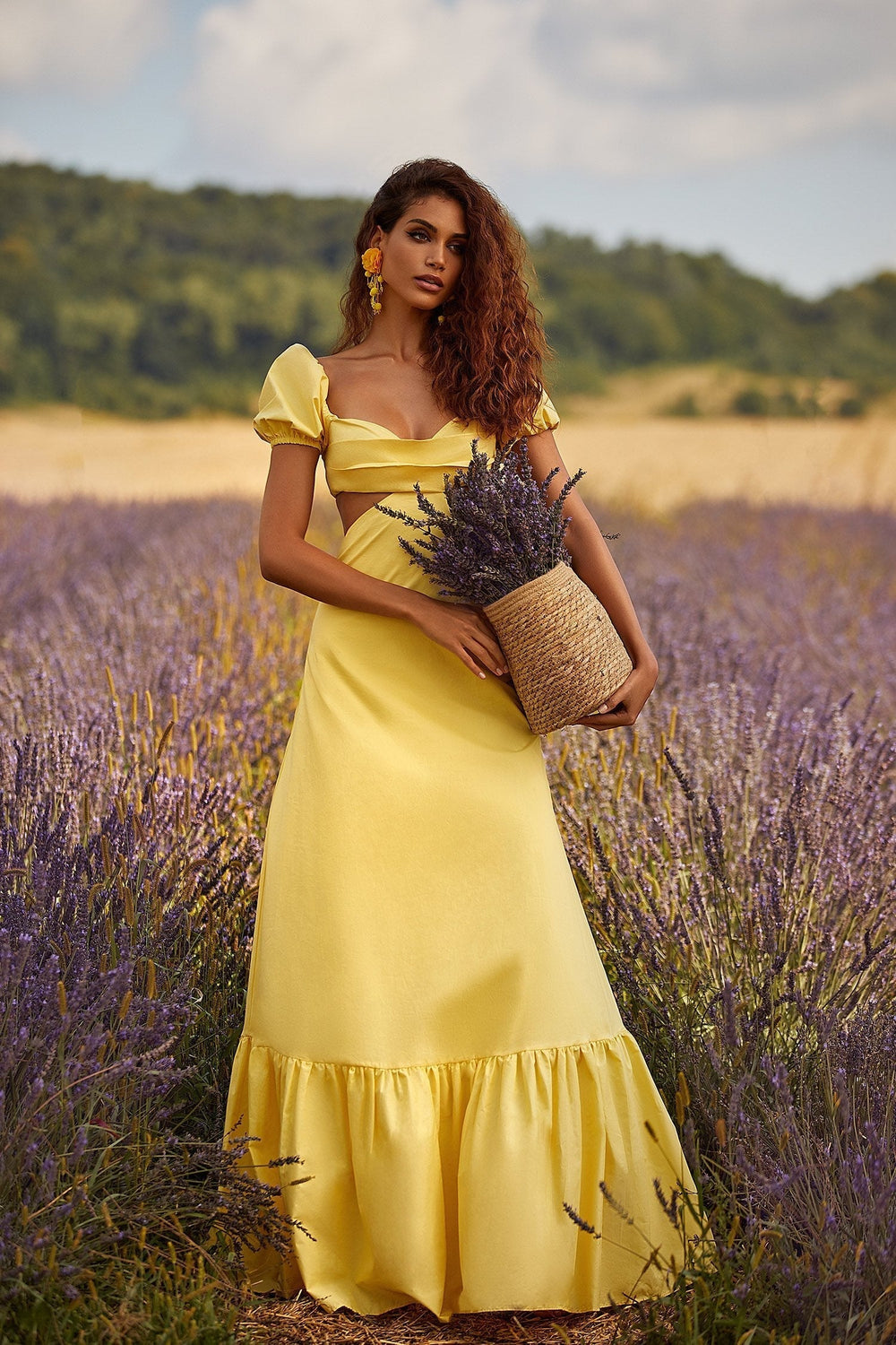 Kasia Dress Alamour The Label Kasia Yellow Tuck Pleat Maxi Dress | Afterpay | Zip Pay | Sezzle