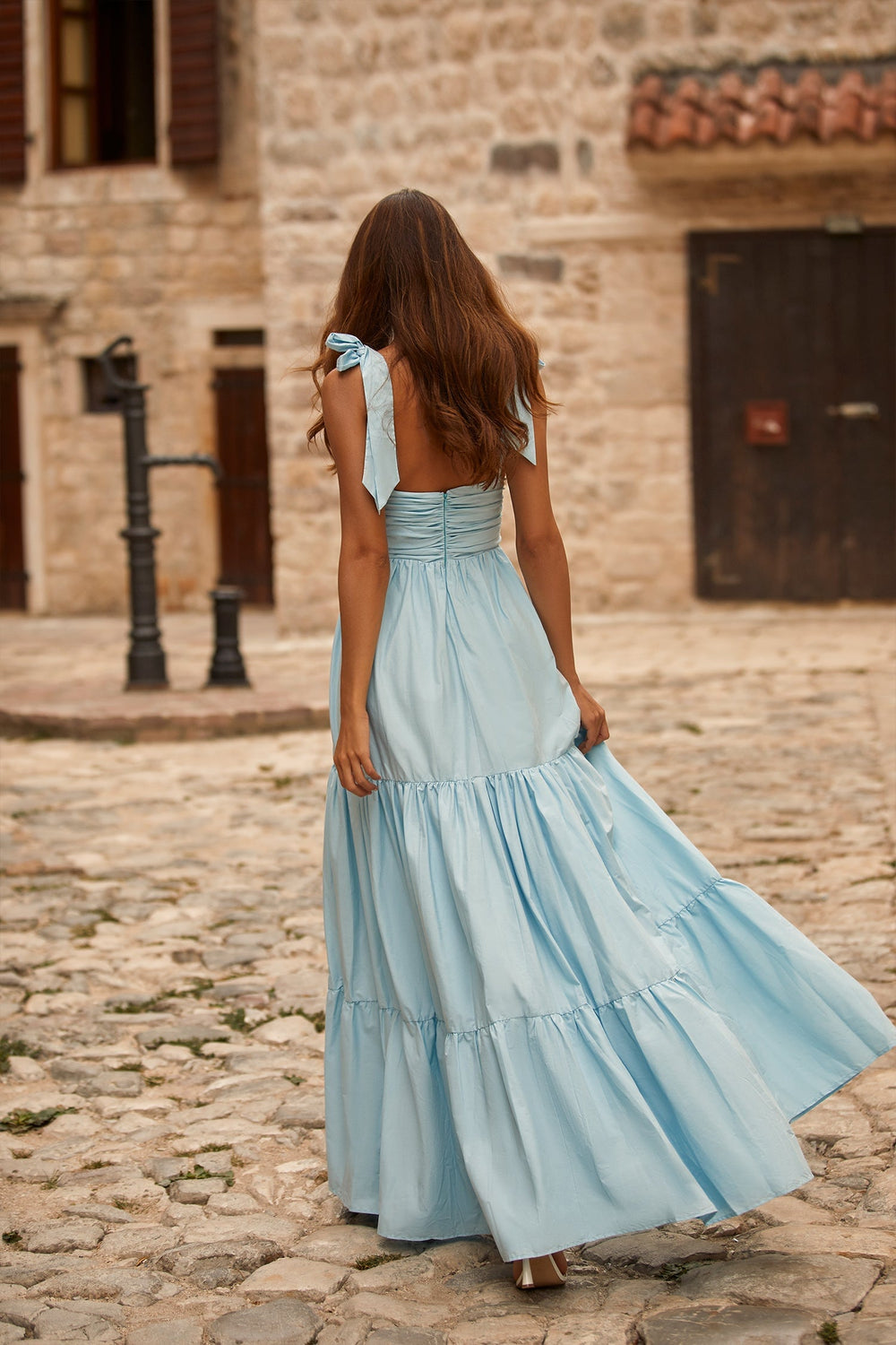 Arwa Dress Alamour The Label Arwa Blue Poplin Maxi Dress | Afterpay | Zip Pay | Sezzle | LayBuy