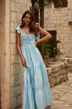 Arwa Dress Alamour The Label Arwa Blue Poplin Maxi Dress | Afterpay | Zip Pay | Sezzle | LayBuy