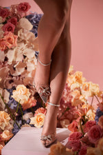 Cinderella - Transparent PU Heel with Diamante Bow