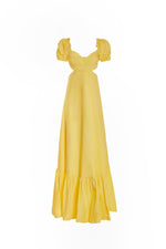 Kasia Dress Alamour The Label Kasia Yellow Tuck Pleat Maxi Dress | Afterpay | Zip Pay | Sezzle