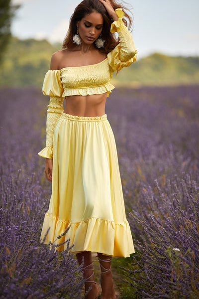 Lola Set Alamour The Label Lola Satin Long Sleeve Two-Piece Set | Afterpay | Klarna | Zip Pay