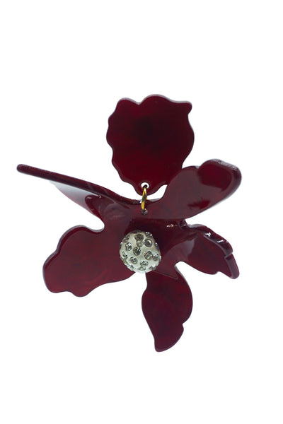 Luna Burgundy Flower Earrings Alamour The Label Luna Burgundy Flower Earrings | Afterpay | Klarna | Zip Pay