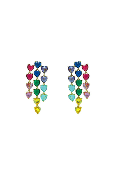 Adena Multicoloured Trio Heart Earrings Alamour The Label Adena Multicoloured Trio Heart Earrings | Afterpay | Klarna