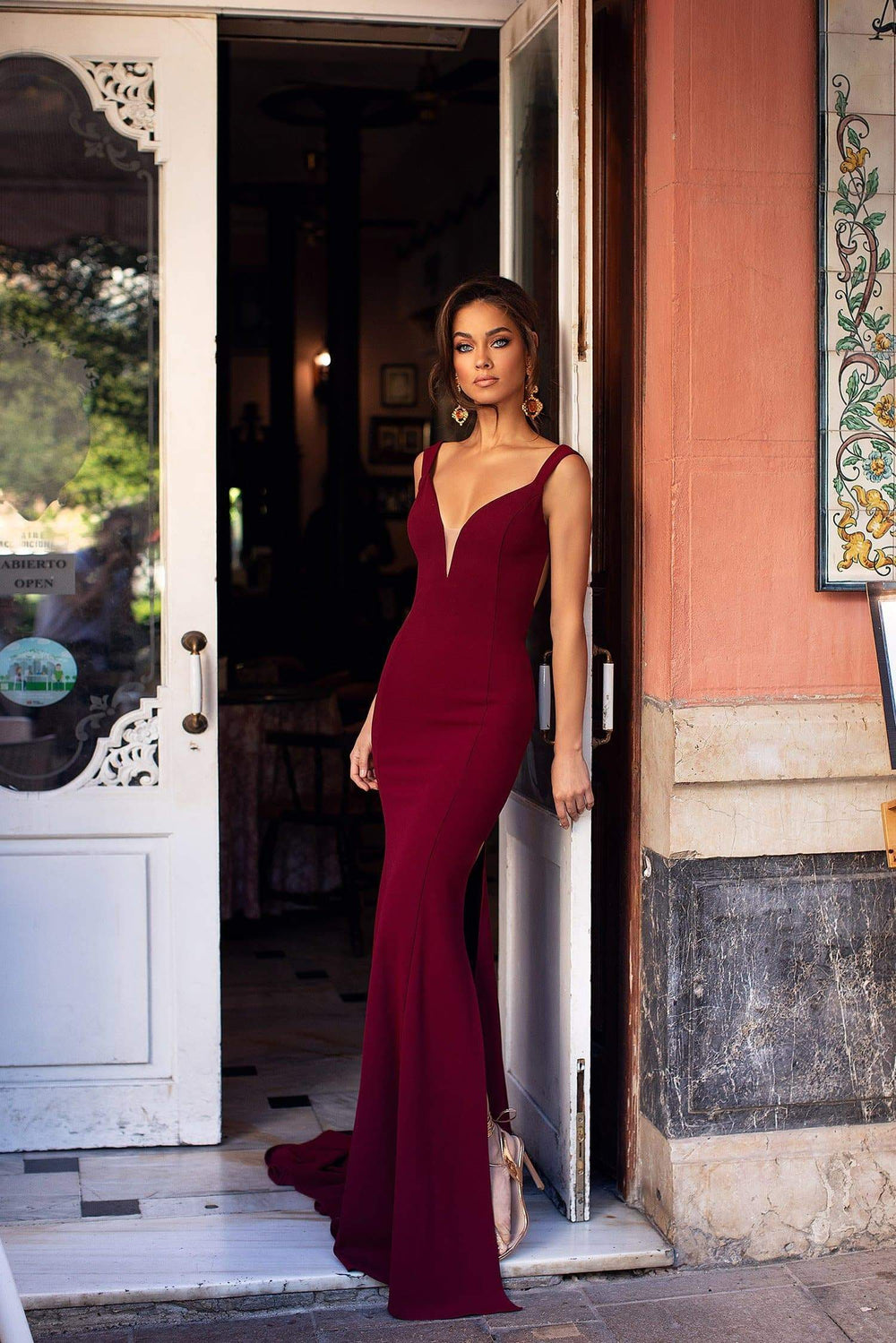 Reina - Burgundy Alamour The Label Reina Burgundy Mermaid Gown | Afterpay | Zip Pay | Sezzle