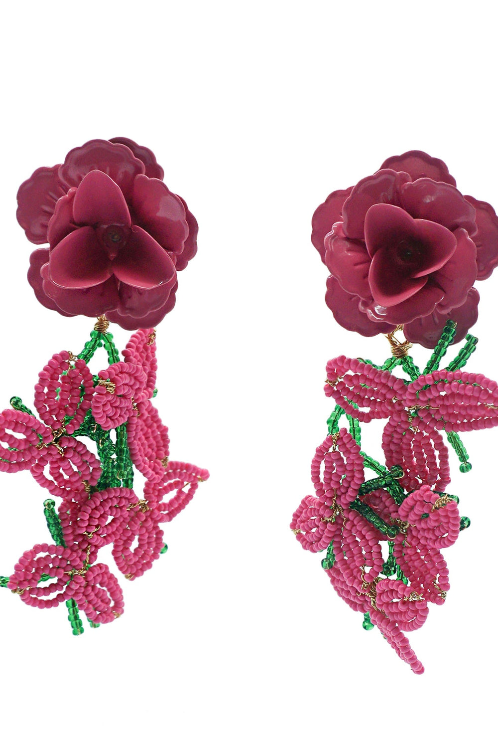Fiorenza Floral Beaded Earrings