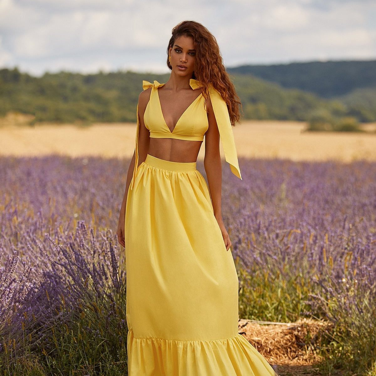 Maeve Yellow Poplin Two Piece Set | Afterpay | Zip Pay | Sezzle