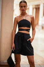 Kora Top Alamour The Label Kora Black Halter Neck Crop Top | Afterpay | Zip Pay