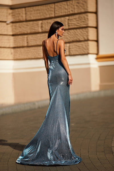 Euphoria - Iridescent Alamour Made-To-Order Euphoria Shimmering V Neck Gown | Afterpay | Klarna | Zip Pay