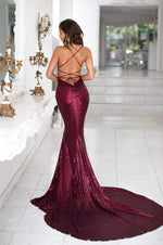 Karmen - Burgundy Alamour The Label Karmen Burgundy Sequin Gown | Afterpay | Zip Pay | Sezzle