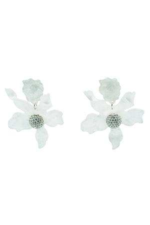 Luna Clear Flower Statement Earrings