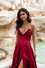 Terina - Wine Red Alamour The Label Terina Wine Red  Jacquard | Afterpay | Zip Pay | Sezzle | Laybuy