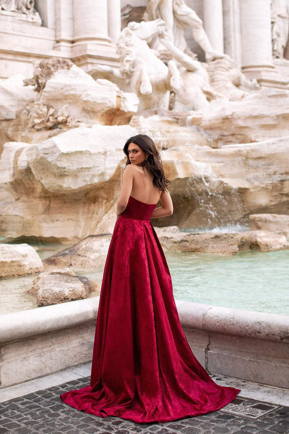 Terina - Wine Red Alamour The Label Terina Wine Red  Jacquard | Afterpay | Zip Pay | Sezzle | Laybuy
