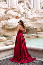 Terina - Wine Red Alamour The Label Terina Wine Red  Jacquard | Afterpay | Zip Pay | Sezzle | Laybuy