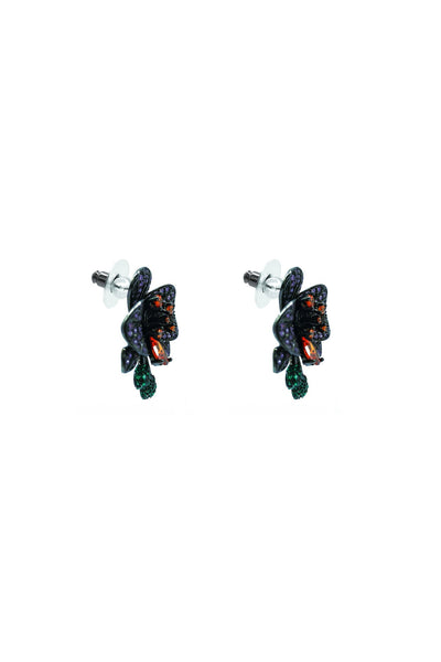 Amandine Black Floral Studs Alamour The Label Amandine Black Floral Studs | Afterpay | Klarna | Zip Pay