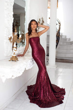 Karmen - Burgundy Alamour The Label Karmen Burgundy Sequin Gown | Afterpay | Zip Pay | Sezzle