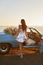 Alba Dress Alamour The Label Alba White & Blue Floral A-Line Dress | Afterpay | Zip Pay