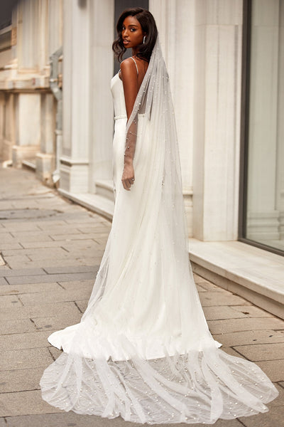Pearl Veil Alamour Made-To-Order Sheer Tulle Pearl Veil | Afterpay | Klarna | Zip Pay