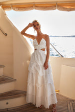 Antonella Dress Alamour The Label Antonella White Cut Out Maxi Dress | Afterpay | Zip Pay | Sezzle