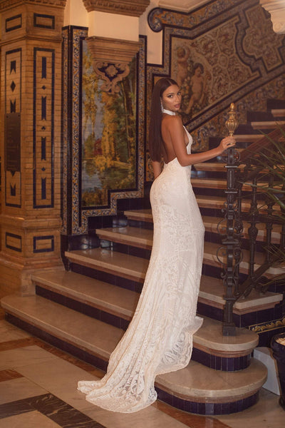 Jordyn Sequin Gown - White Alamour The Label Jordyn White Backless Gown | Afterpay | Zip Pay | Sezzle | LayBuy
