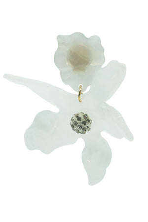 Adella White Flower Earrings