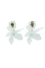 Adella White Flower Earrings