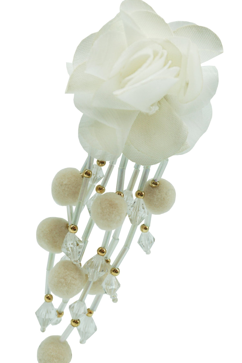 Shailee White Flower Drop Earrings