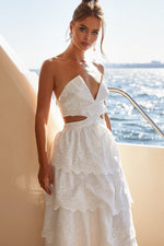 Antonella Dress Alamour The Label Antonella White Cut Out Maxi Dress | Afterpay | Zip Pay | Sezzle