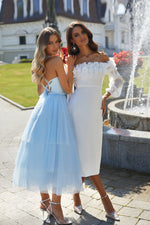 Jolie Dress Alamour The Label Jolie Baby Blue Tulle Midi Dress | Afterpay | Klarna | Zip Pay
