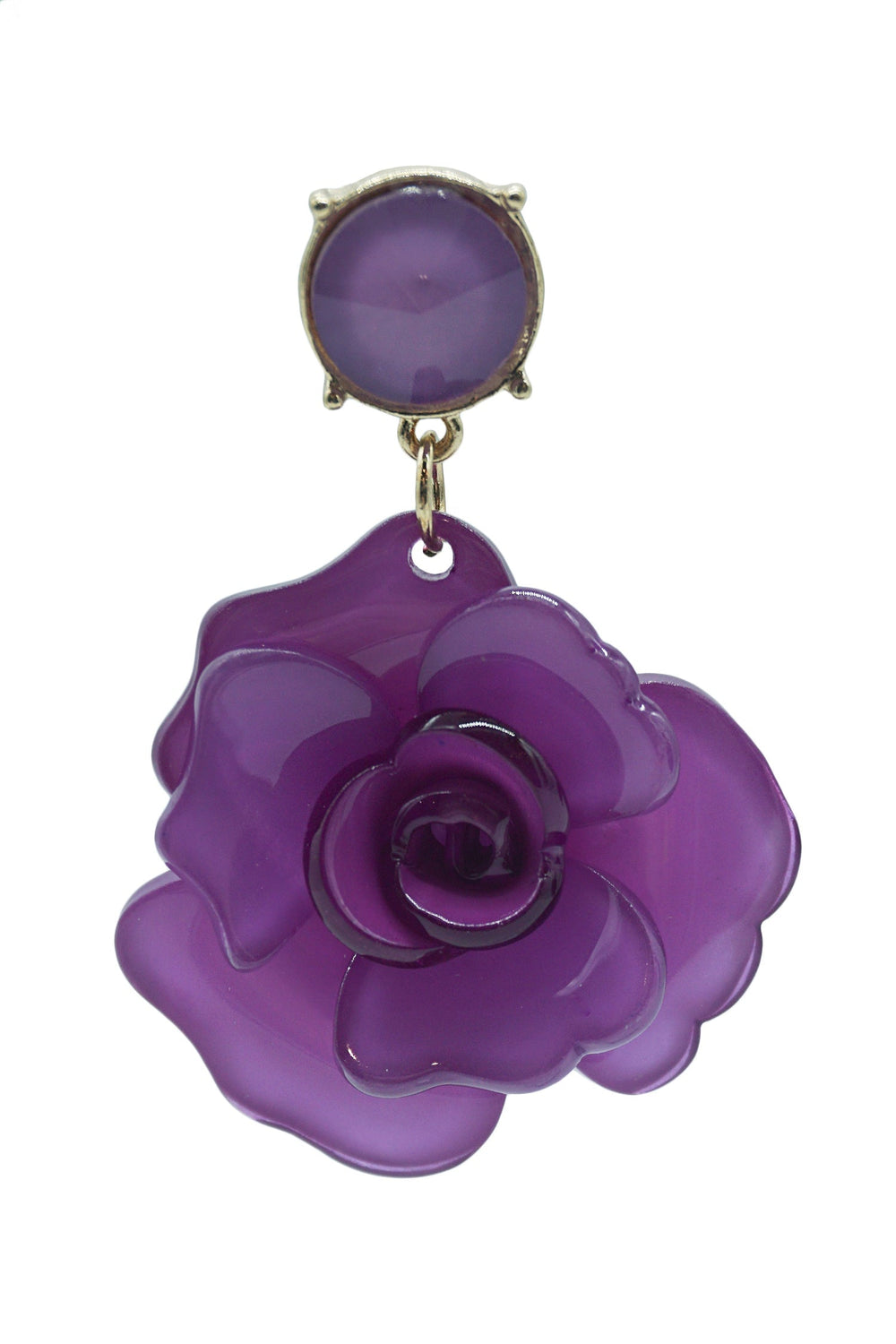 Camilla Violet Acrylic Flower Earrings