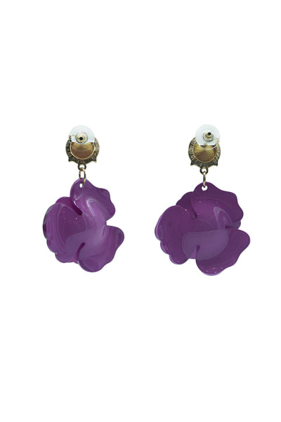 Camilla Violet Acrylic Flower Earrings Alamour The Label Camilla Violet Acrylic Flower Earrings | Afterpay | Klarna