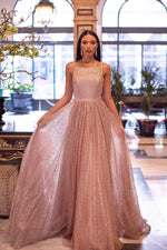 Amiyah Glitter Gown - Rose Gold Alamour The Label Amiyah Rose Gold Glitter Gown | Afterpay | Zip Pay | Sezzle