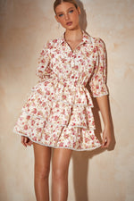 Meredith Frills Dress Alamour The Label Meredith Floral Frills Mini Dress | Afterpay | Laybuy | Klarna