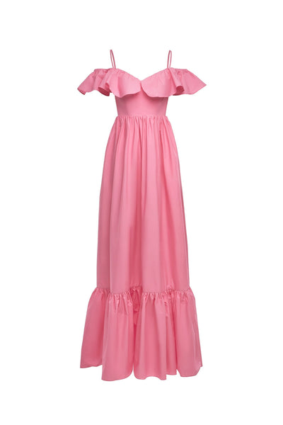 Halima Pink Poplin Maxi Dress | Afterpay | Zip Pay | Sezzle