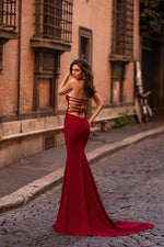 Halina - Wine Red Alamour The Label Halina Wine Red Strapless Gown | Afterpay | Zip Pay | Sezzle