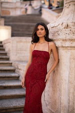 Alessandra - Wine Red Alamour The Label Alessandra Wine Red Lace Gown | Afterpay | Zip Pay | Sezzle