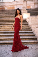 Alessandra - Wine Red Alamour The Label Alessandra Wine Red Lace Gown | Afterpay | Zip Pay | Sezzle