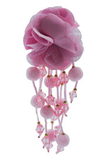 Shailee Pink Flower Drop Earrings