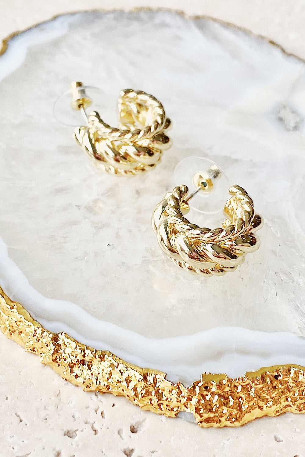 Rendira Gold Mini Earrings