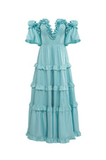 Belle Dress Alamour The Label Belle Blue Satin Midi Dress | Afterpay | Klarna | Zip Pay