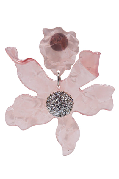 Luna Pink Flower Statement Earrings Alamour The Label Luna Pink Flower Earrings | Afterpay | Klarna | Zip Pay