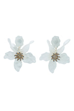 Briella White Flower Earrings