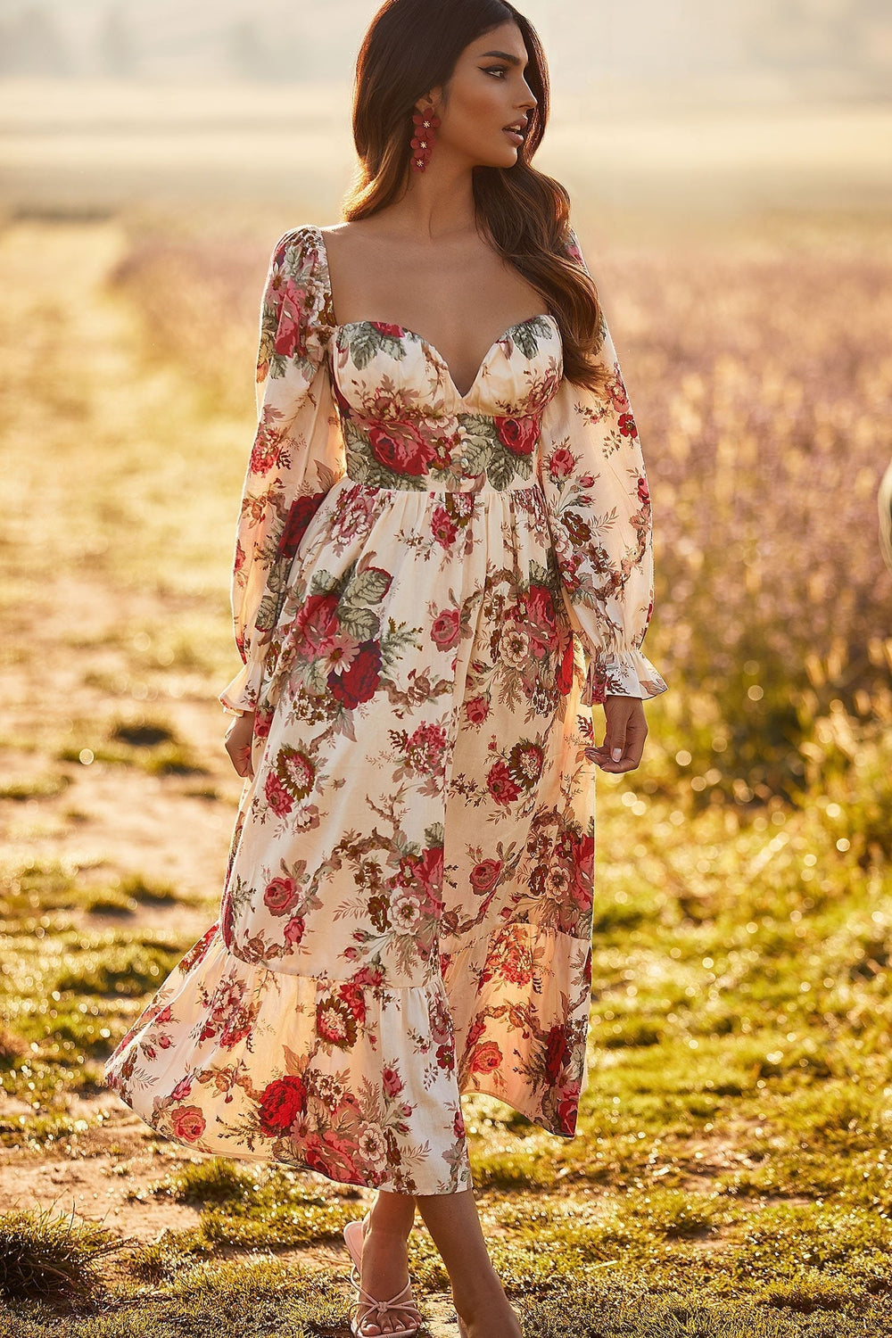 Jamila Dress Alamour The Label Jamila Floral Print Long Sleeve Dress | Afterpay | Zip Pay | Sezzle