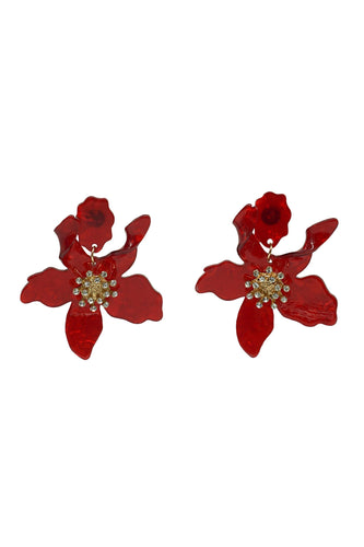 Briella Burgundy Flower Earrings Alamour The Label Briella Burgundy Flower Earrings | Afterpay | Klarna | Zip Pay