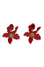 Briella Burgundy Flower Earrings