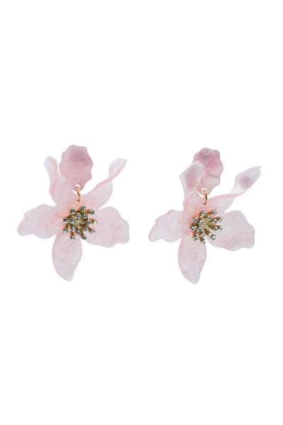 Briella Pink Flower Earrings Alamour The Label Briella Pink Flower Earrings | Afterpay | Klarna | Zip Pay