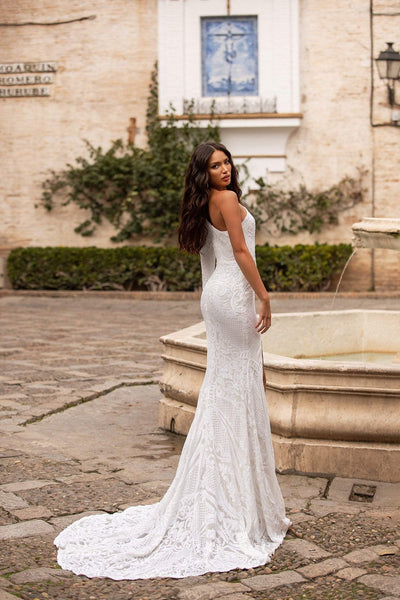 Evelia Sequin Gown - White Alamour The Label Evelia White One Shoulder Gown | Afterpay | Klarna | Zip Pay
