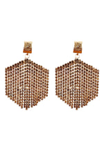 Elmira Bronze Crystal Drop Earrings